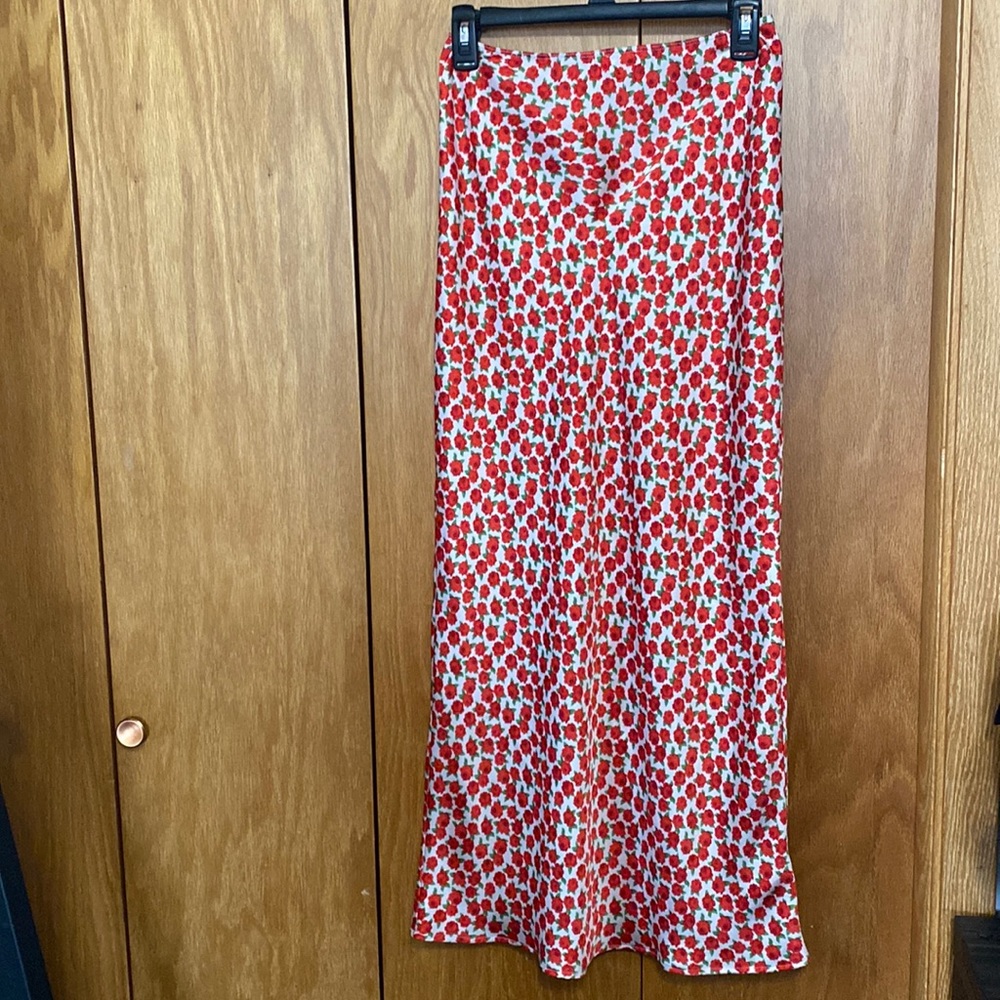 Topshop rose slip maxi skirt